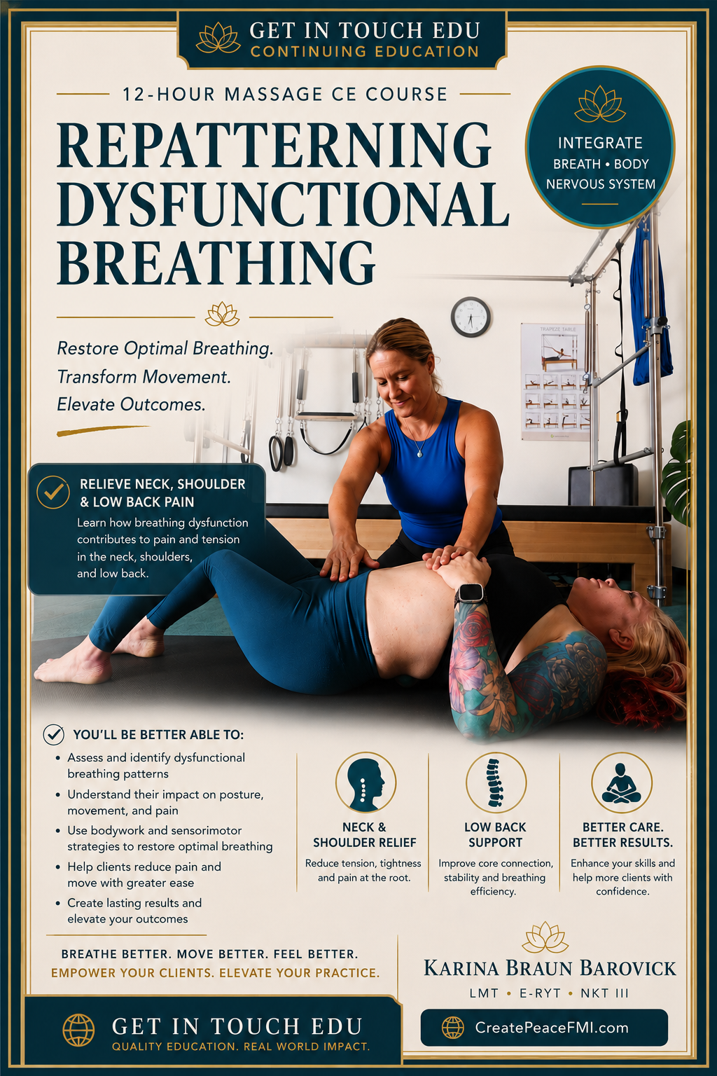 Repatterning Dysfunctional Breathing to Reduce Neck, Shoulder, and Low Back Pain